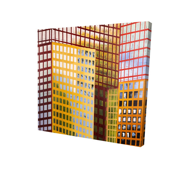 Begin Edition International Inc. Skyscrapers 12X12 Print On Canvas Wayfair